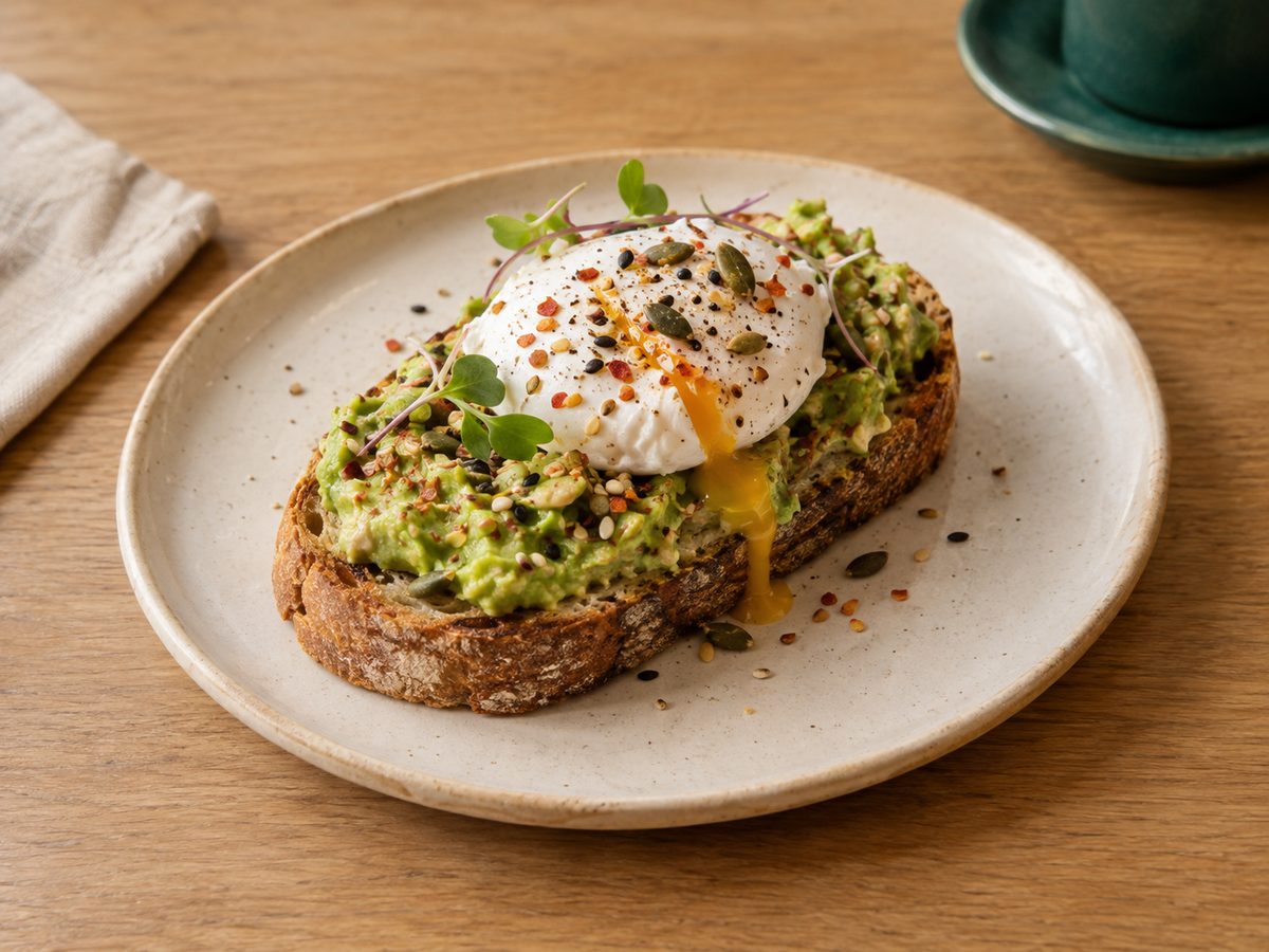Palta y huevo pochado